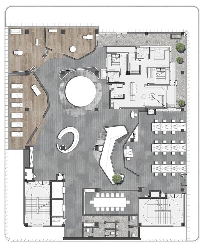 峡谷云梯搭建的售楼部设计|近境制作