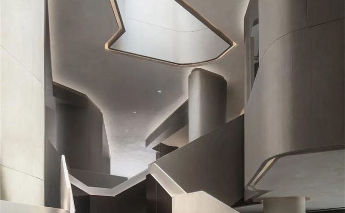 峡谷云梯搭建的售楼部设计|近境制作