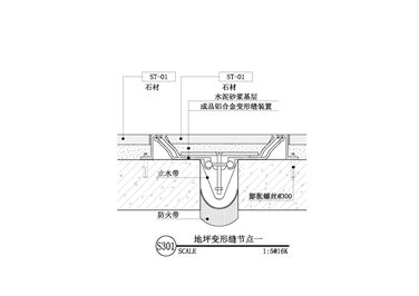 【地坪】地坪变形缝节点一