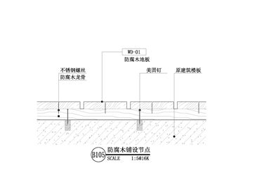 【地坪】防腐木铺设节点