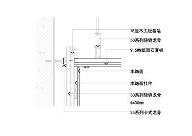 墙面木饰面与顶面乳胶漆