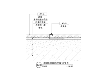 【地坪】地砖&地砖地坪收口节点一