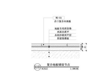 【地坪】复合地板铺设节点
