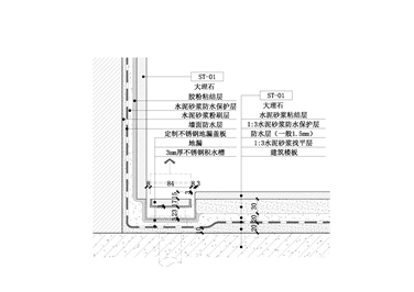【地坪】客房卫生间淋浴地漏节点二
