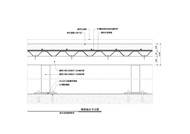 【地坪】钢架地台节点图（地台高度根据需求）