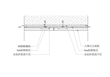 大理石点挂贴剖节点图