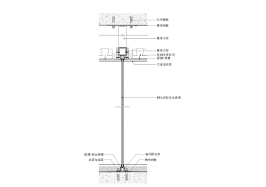 玻璃隔墙节点图(竖剖)