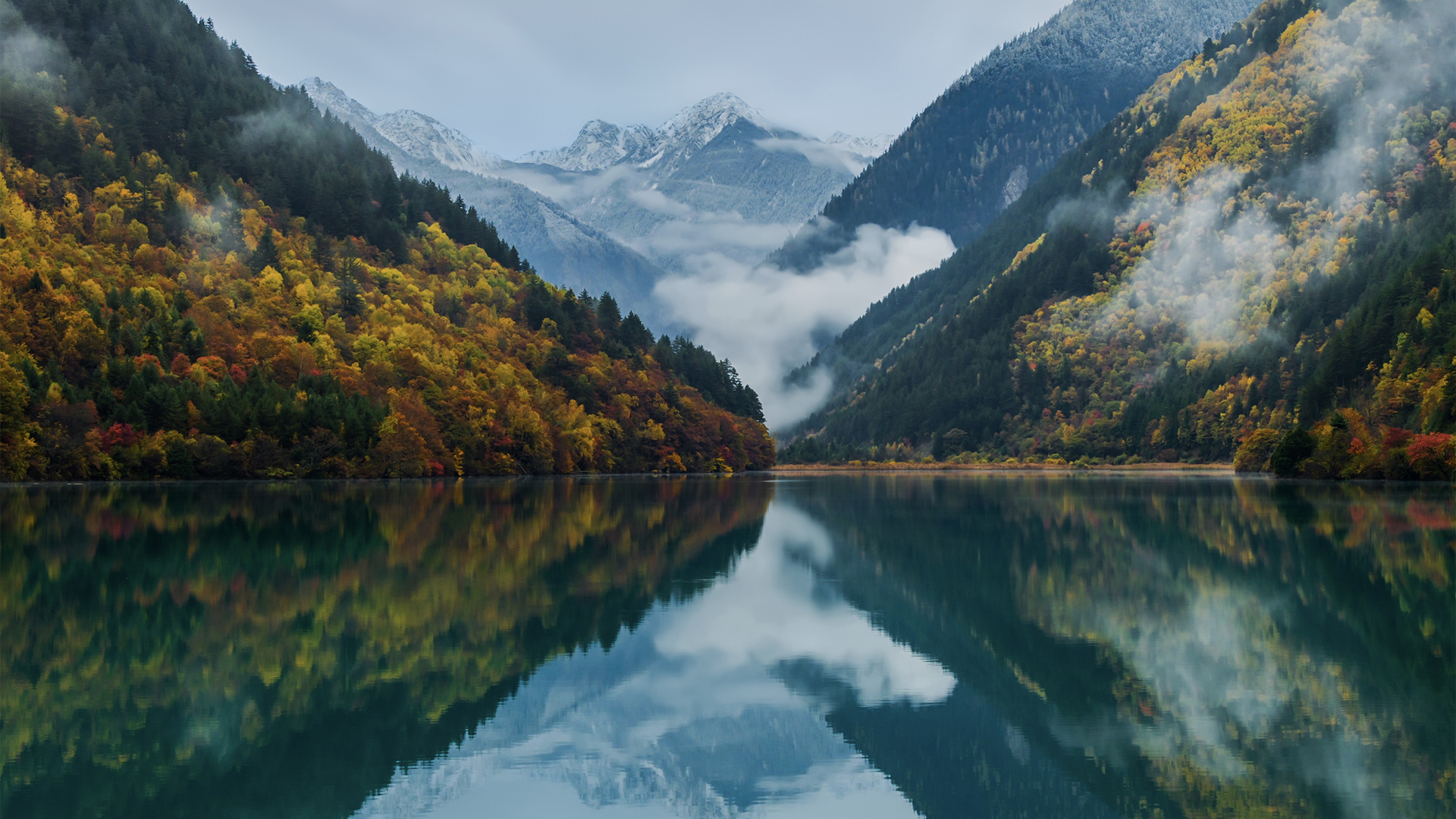 秋天山水风景 华为MateXT非凡大师 系统自带内置壁纸