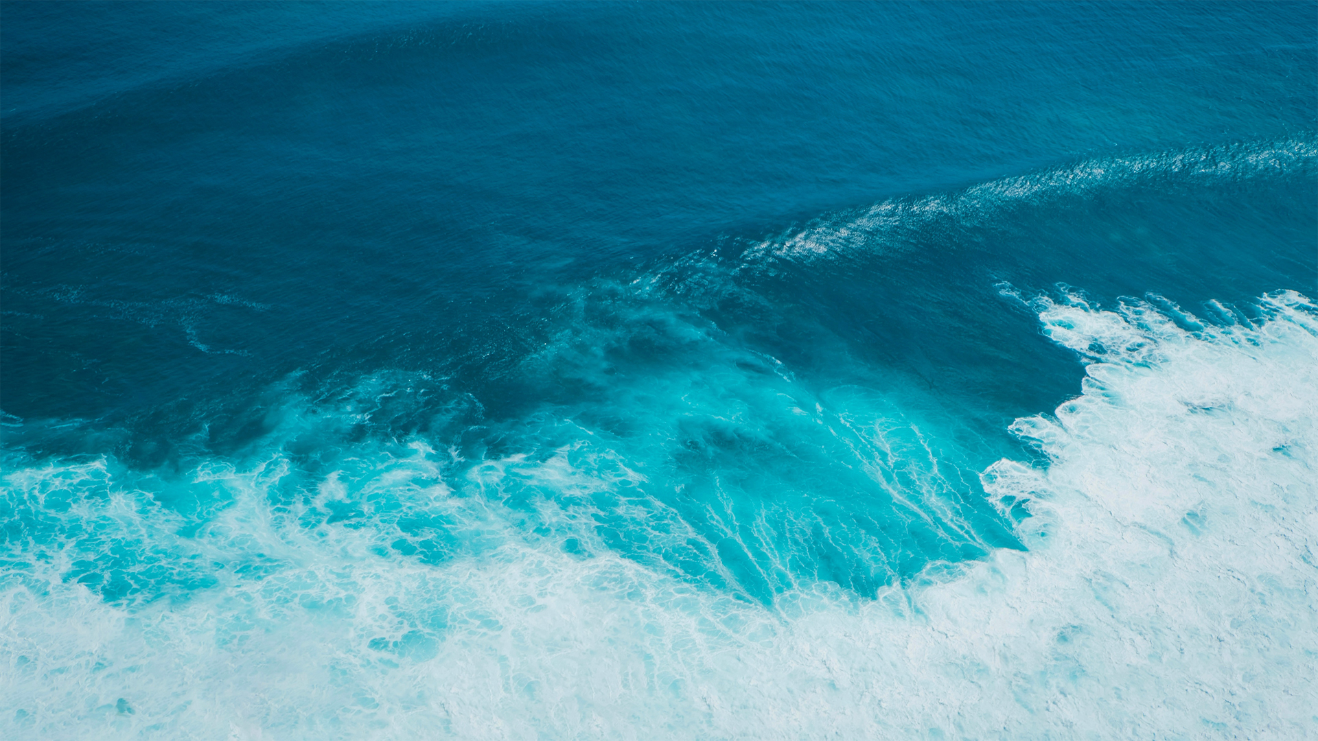 蓝色海洋 海浪风景桌面壁纸